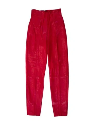 Pre-owned Michael Hoban North Beach Vintage Skinny Leg Pants In Red