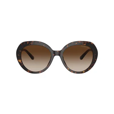 Michael Kors 0mk2214u Oversized Round Sunglasses With Tortoiseshell Frame In Brown
