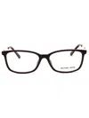 Michael Kors Rectangular-frame Glasses In Cordovan/clear Demo Lens