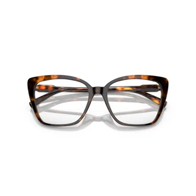 Michael Kors 0mk4110u Oversized Tortoiseshell Square Frame Eyeglasses In Gray