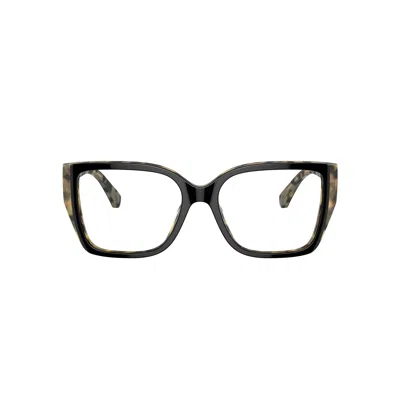 Michael Kors 0mk4115u Oversized Square Frame Eyeglasses With Tortoiseshell Finish In Metallic