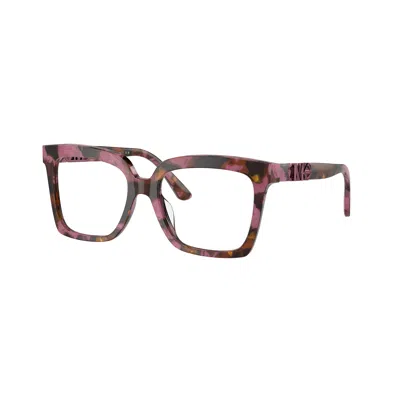 Michael Kors 0mk4119u Oversized Square Frame Sunglasses With Marbled Pattern In Pink