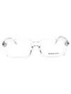 Michael Kors Rectangular-frame Glasses In Clear/clear Demo Lens