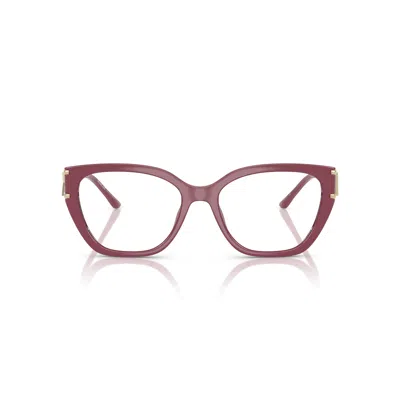 Michael Kors 0mk4140u Bold Cat-eye Eyeglasses With Gold Metal Temples In Red