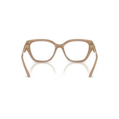 Michael Kors 0mk4140u Bold Cat-eye Eyeglasses With Gold-tone Metal Arms In White