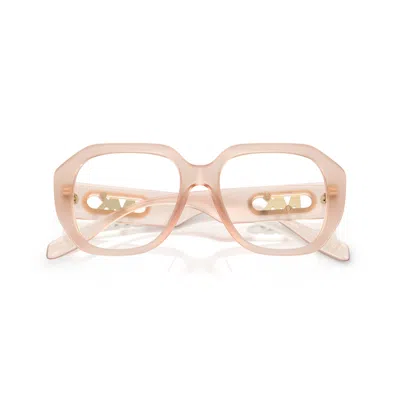 Michael Kors 0mk4148u Oversized Square Frames With Translucent Blush Finish In Multi