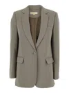 Michael Kors 1 Bttn Mensy Blazer In Gray