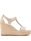 Michael Kors 100mm Berkley Zip-front T-bar Espadrilles In Neutral