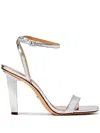 Michael Kors 100mm Halle Sandals In Silver