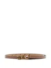 Michael Kors 12mm Empire Skinny Belt In Brown