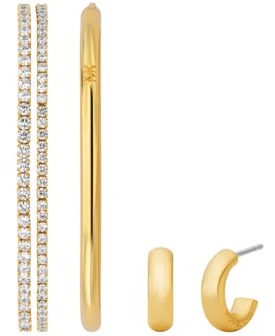 Michael Kors 14k Gold-plated Brass Bracelet And Earrings Set