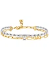 Michael Kors 14k Gold-plated Brass Mixed Chain Bracelet In Gold