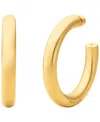 Michael Kors 14k Gold-plated Brass Tube Hoop Earrings In Gold