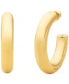 Michael Kors 14k Gold-plated Brass Tube Hoop Earrings In Gold