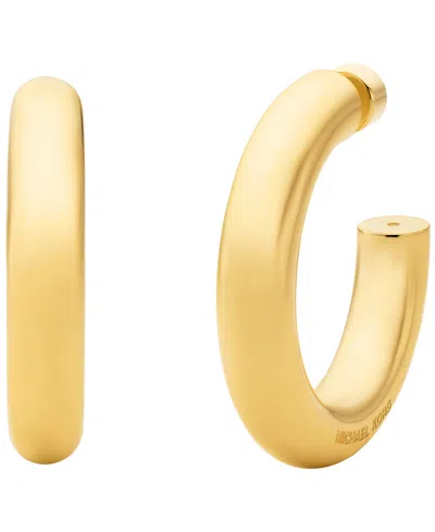 Michael Kors 14k Gold-plated Brass Tube Hoop Earrings