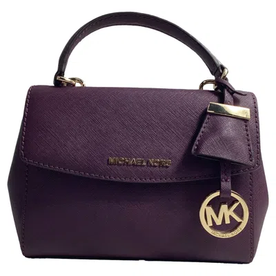 Michael Kors 2017 Ava Extra Small Crossbody In Damson Purple Leather