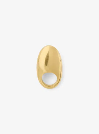 Michael Kors 24k-gold-plated Brass Dome Ring In Red