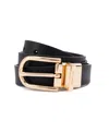 Michael Kors 25mm Reversible Leather Belt In Black