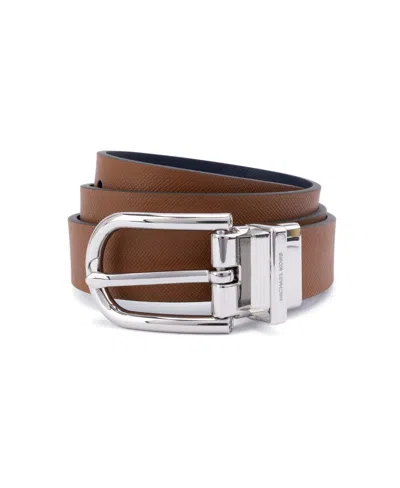Michael Kors 25mm Reversible Leather Belt In Luggage