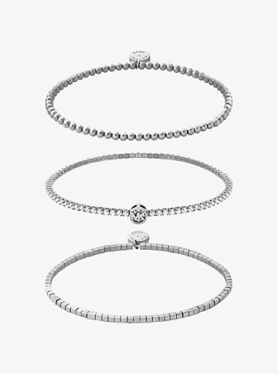 Michael Kors 3-piece Bracelet Gift Set In Silver