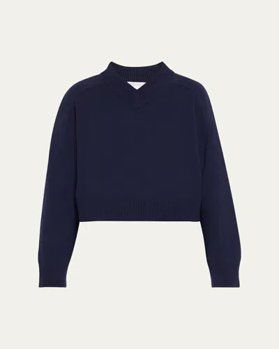 MICHAEL KORS 3-PLY CASHMERE VARSITY SWEATER