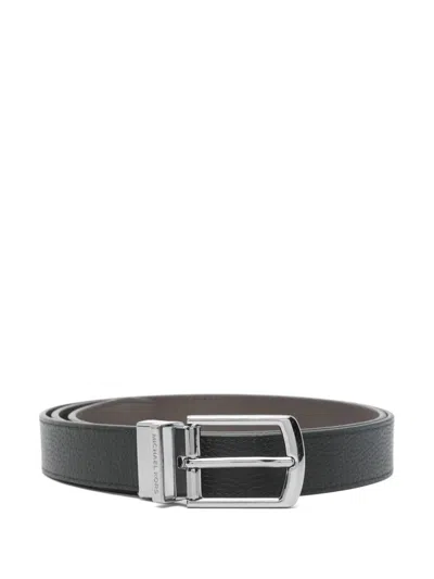 Michael Kors 31mm Ctfr Dress Belt In Black