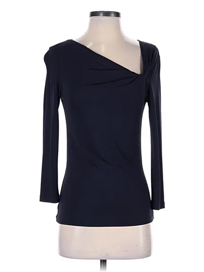 Pre-owned Michael Kors 3/4 Sleeve Top Blue One Shoulder Neckline Tops