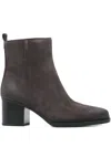 Michael Kors Lex Chocolate Heeled Ankle Boot In Brown