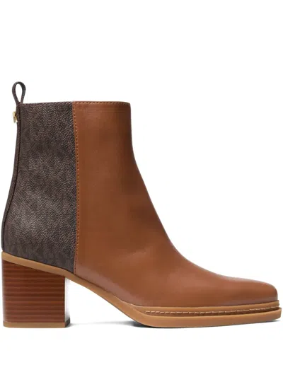 Michael Kors 38mm Block-heel Boots In Brown