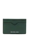 Michael Kors Hudson Notched Cardcase Accessories In Green
