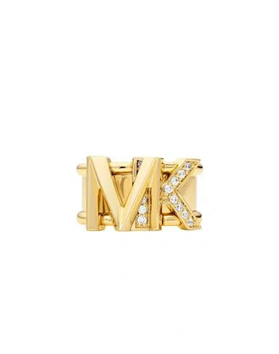 Michael Kors 4064092119404 Woman Ring Gold Size 7 Brass, Crystal