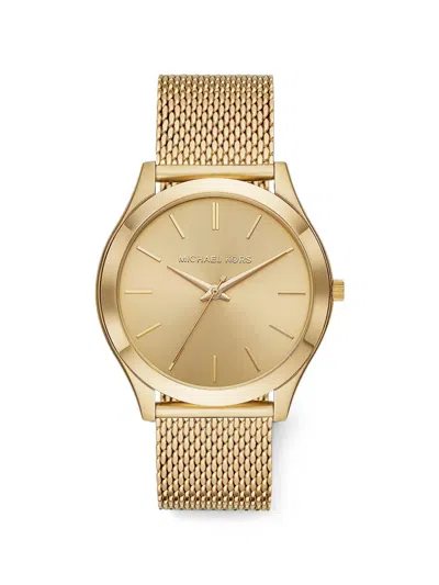 Michael Kors 44mm Slim Runway Watch In Gold