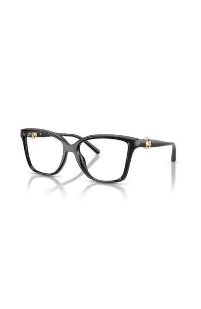 Michael Kors 49mm Square Optical Glasses In Black