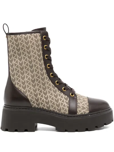 Michael Kors 50mm Blake Combat Boots In Brown