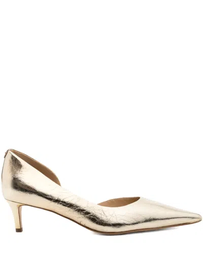 Michael Kors 50mm Elyse Pumps In Gold
