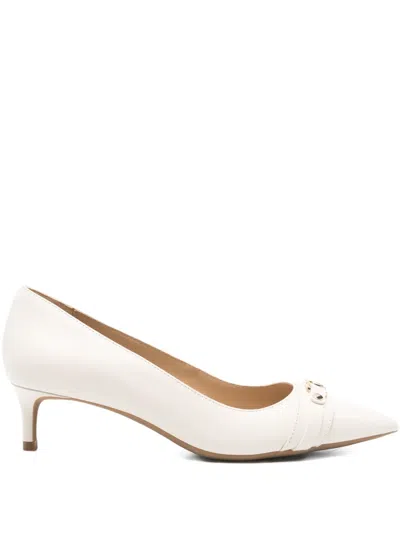 Michael Kors 50mm Pointed-toe Pumps In Neutral