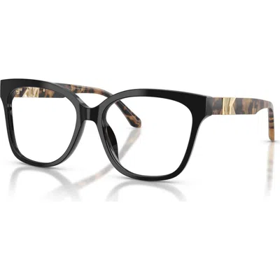 Michael Kors 50mm Square Optical Glasses In Black