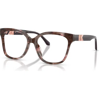 Michael Kors 50mm Square Optical Glasses In Brown