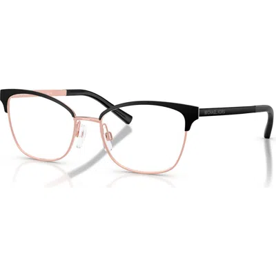 Michael Kors 51mm Cat Eye Optical Glasses In Metallic