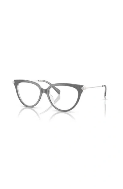 Michael Kors 51mm Cat Eye Optical Glasses In Orange