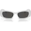 Michael Kors 52mm Irregular Sunglasses In White