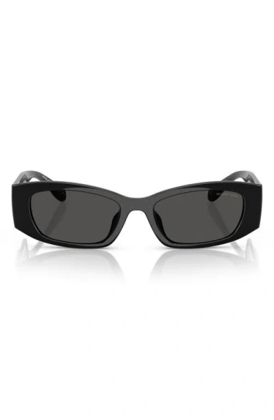 Michael Kors 52mm Rectangular Sunglasses In Black