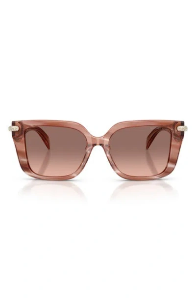 Michael Kors 52mm Santo Domingo Embellished Gradient Square Sunglasses In Black