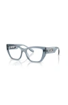 Michael Kors 54mm Square Optical Glasses In Blue