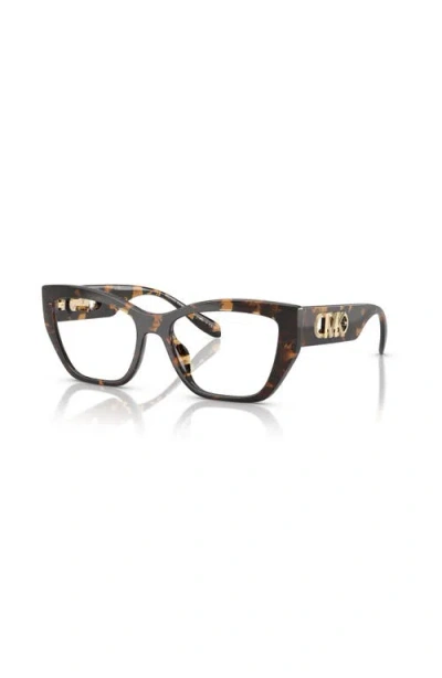 Michael Kors 52mm Square Optical Glasses In Brown