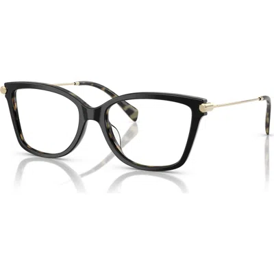 Michael Kors 52mm Square Optical Glasses In Gray