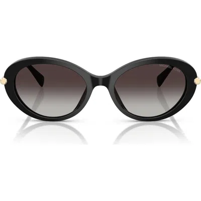 Michael Kors 53mm Gradient Oval Sunglasses In Black