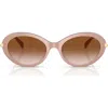 Michael Kors 53mm Gradient Oval Sunglasses In Brown