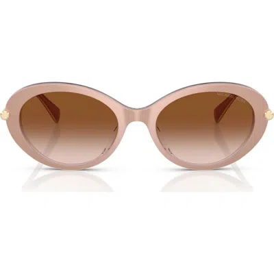 Michael Kors 53mm Gradient Oval Sunglasses In Brown