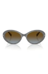 Michael Kors 53mm Gradient Oval Sunglasses In Gray